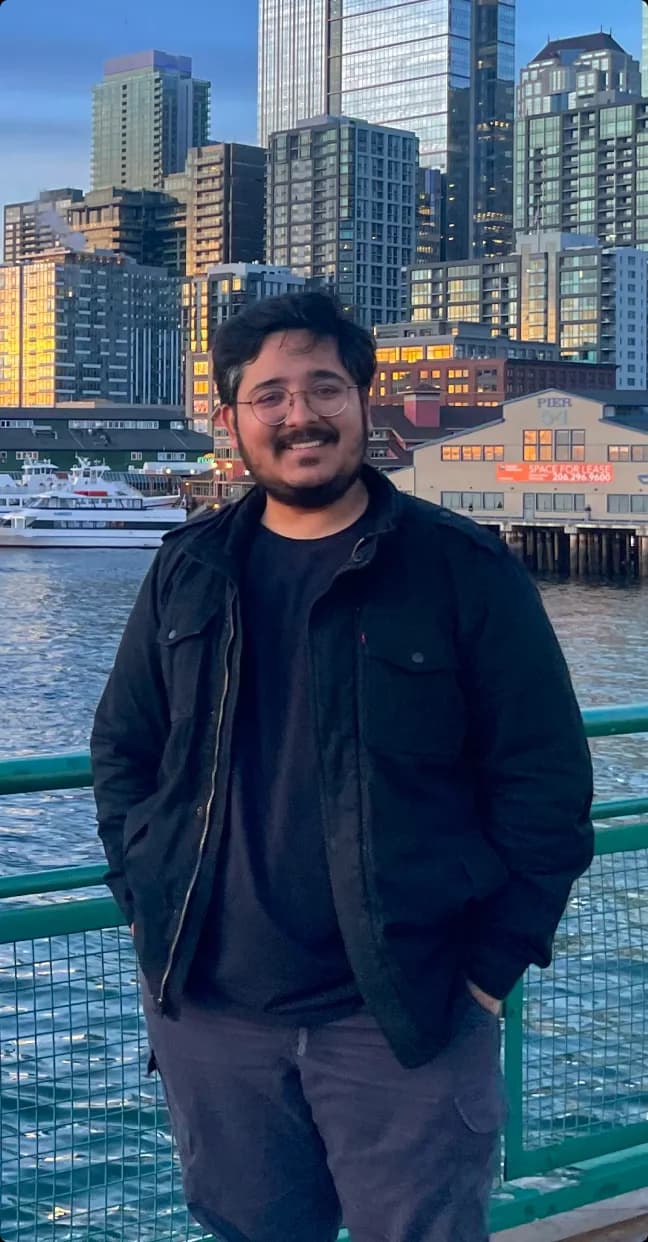 Akshay standing in downtown Seattle