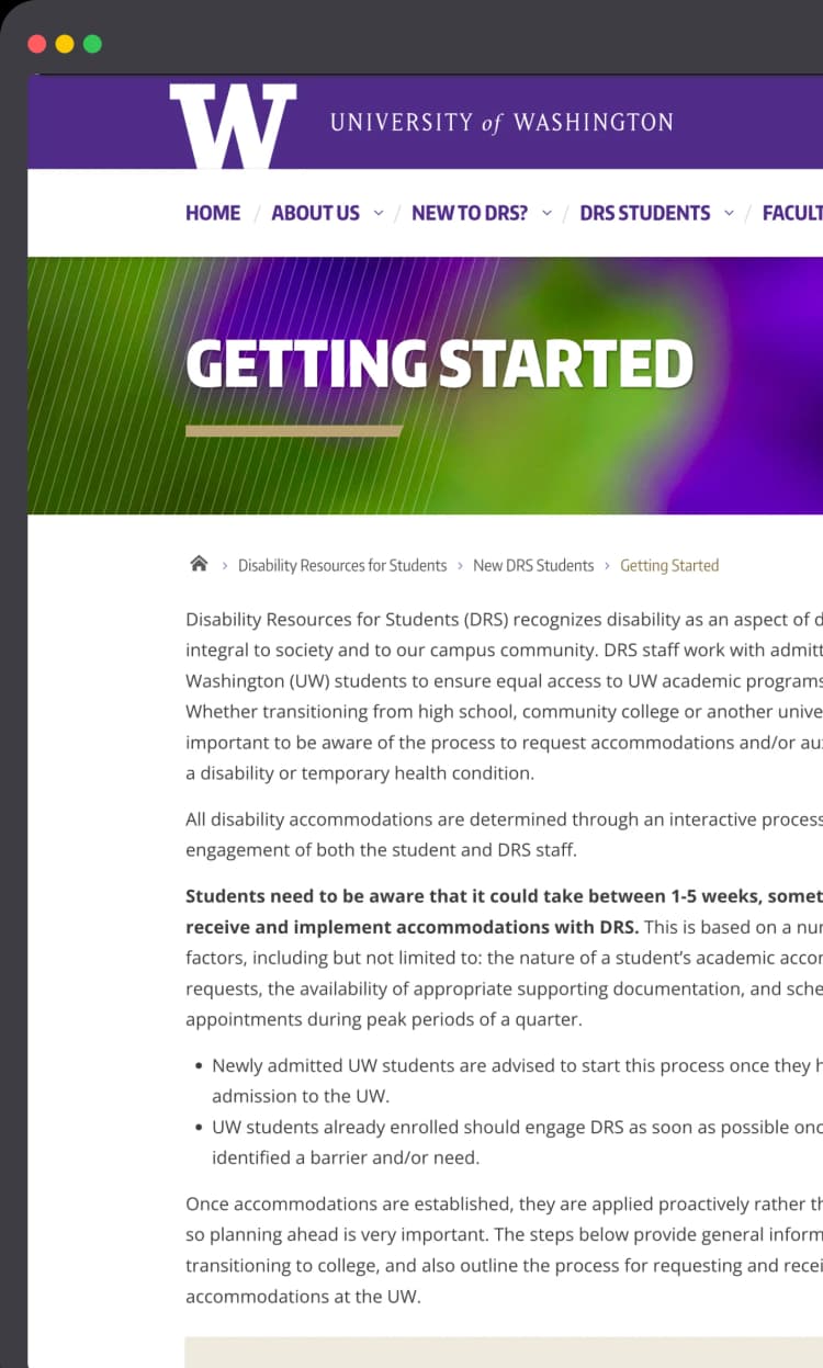 Original DRS webpage screenshot