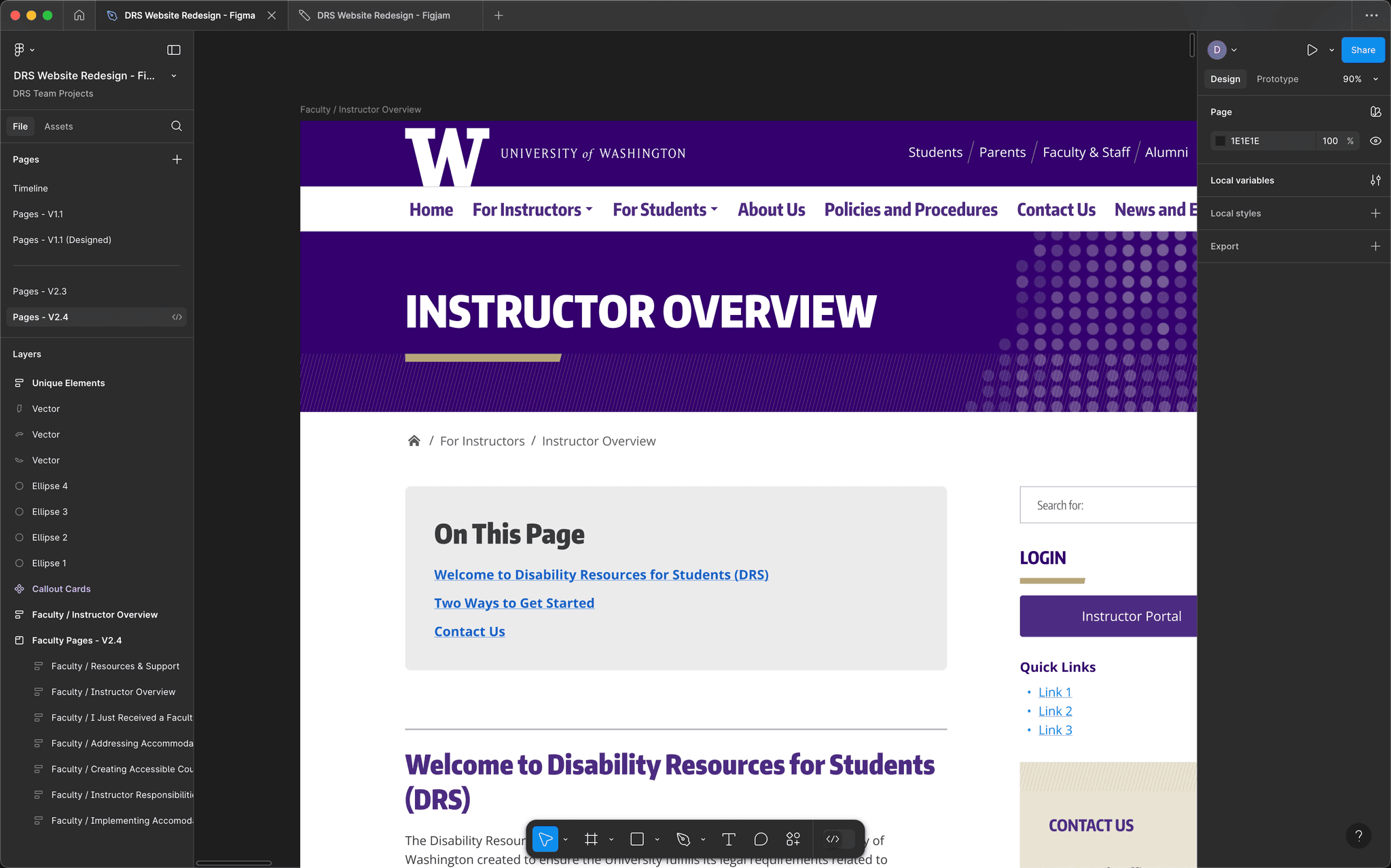 University of Washington Disability Resources homepage redesign