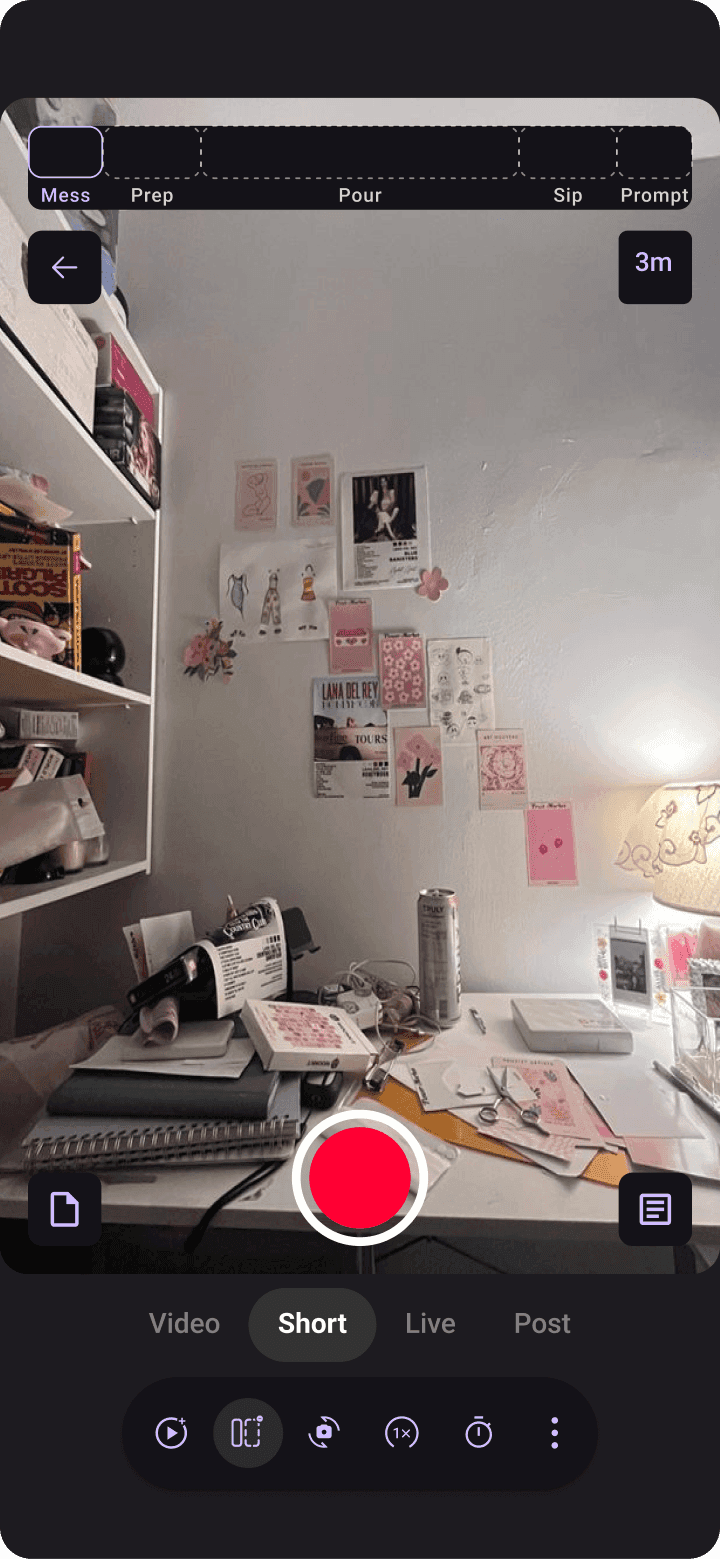 YouTube Shorts AI ecosystem hero composition — three phone mockups